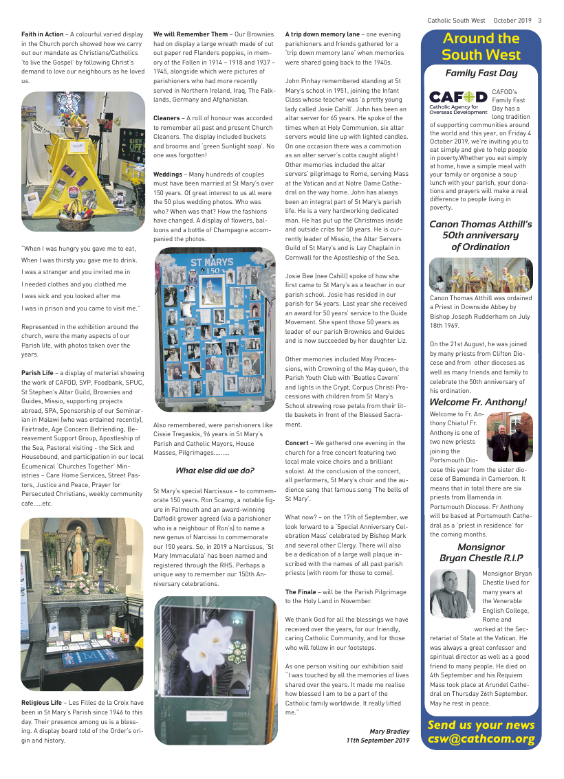 Oct 2019 edition of the Catholic South West - Page 