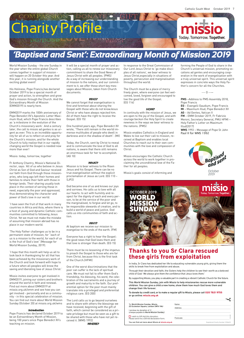 Oct 2019 edition of the Catholic South West - Page 