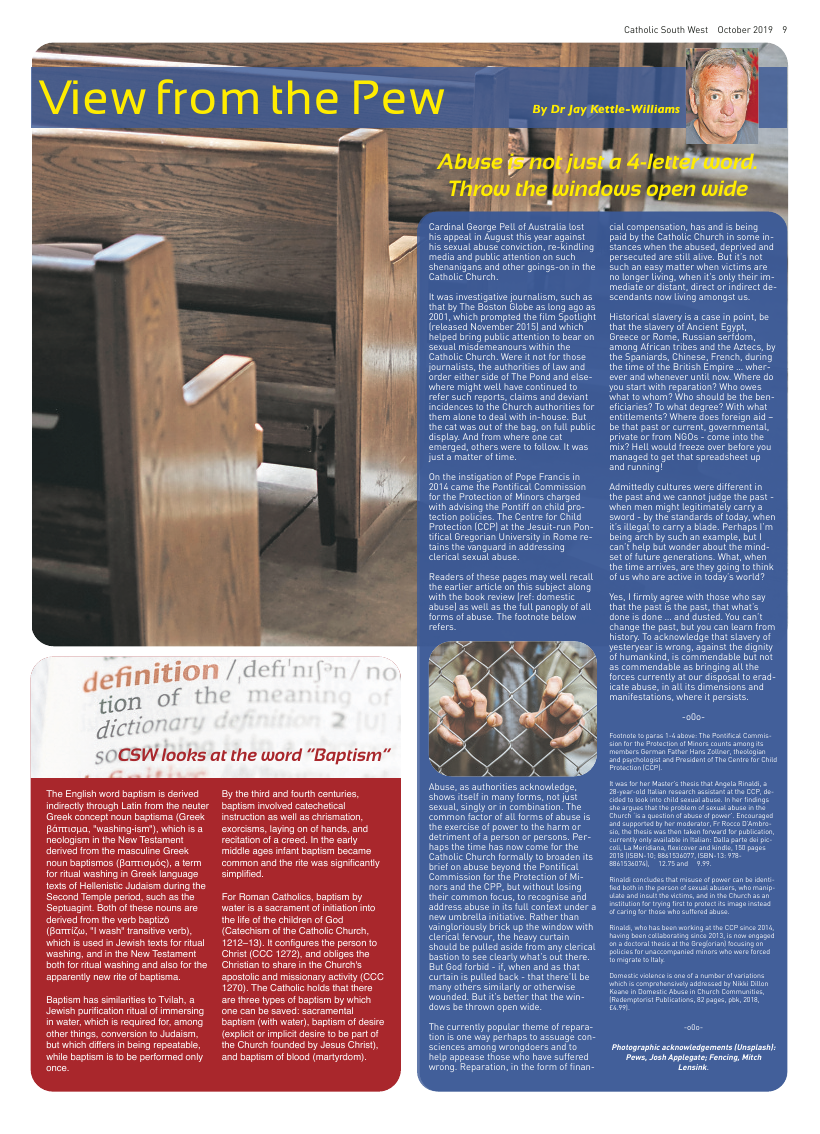 Oct 2019 edition of the Catholic South West - Page 