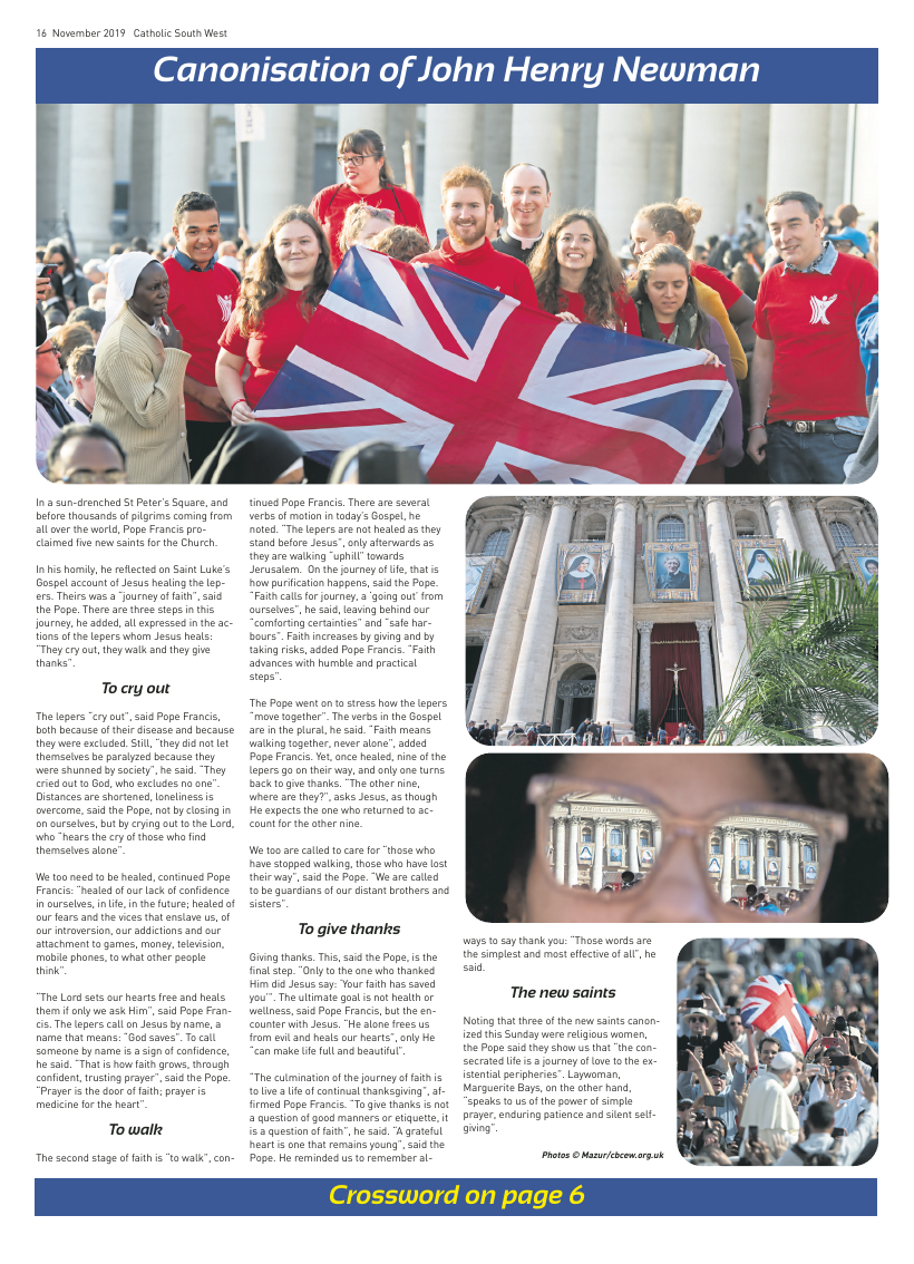 Nov 2019 edition of the Catholic South West - Page 