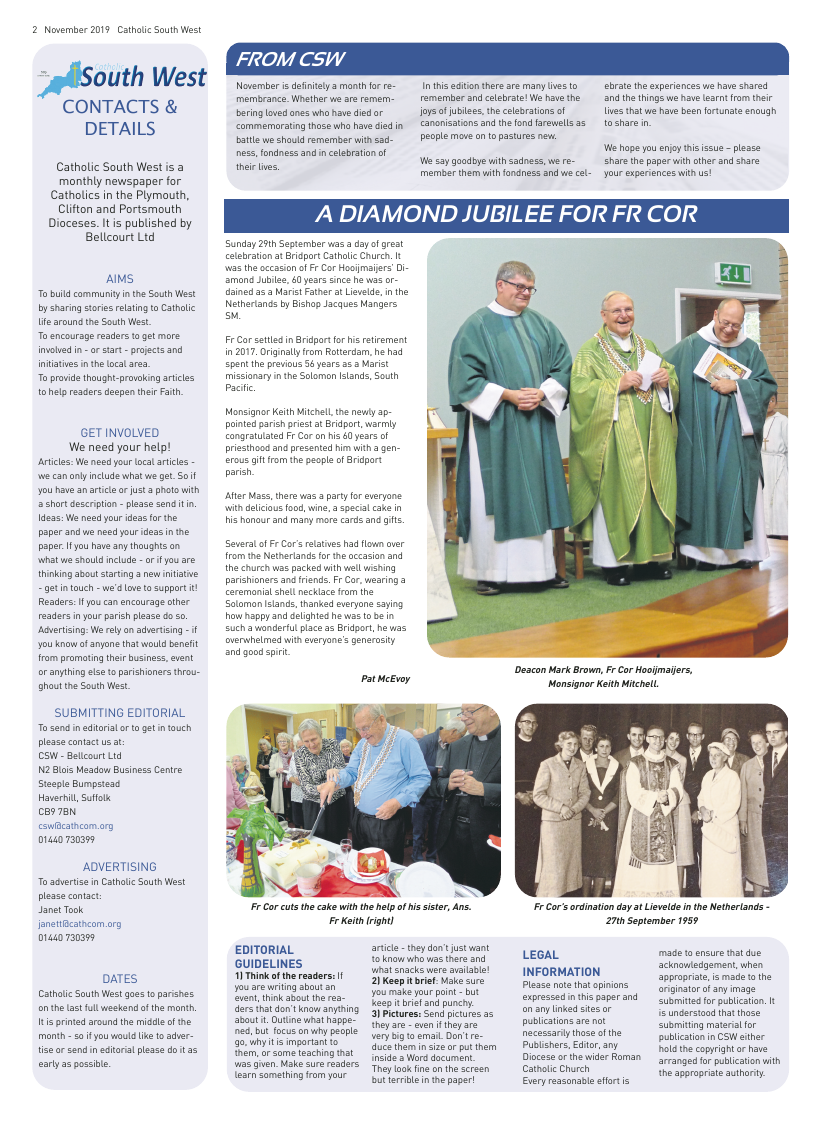 Nov 2019 edition of the Catholic South West - Page 