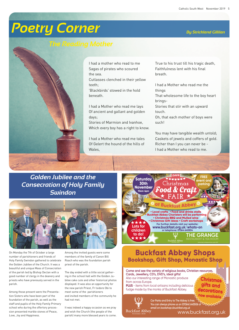 Nov 2019 edition of the Catholic South West - Page 