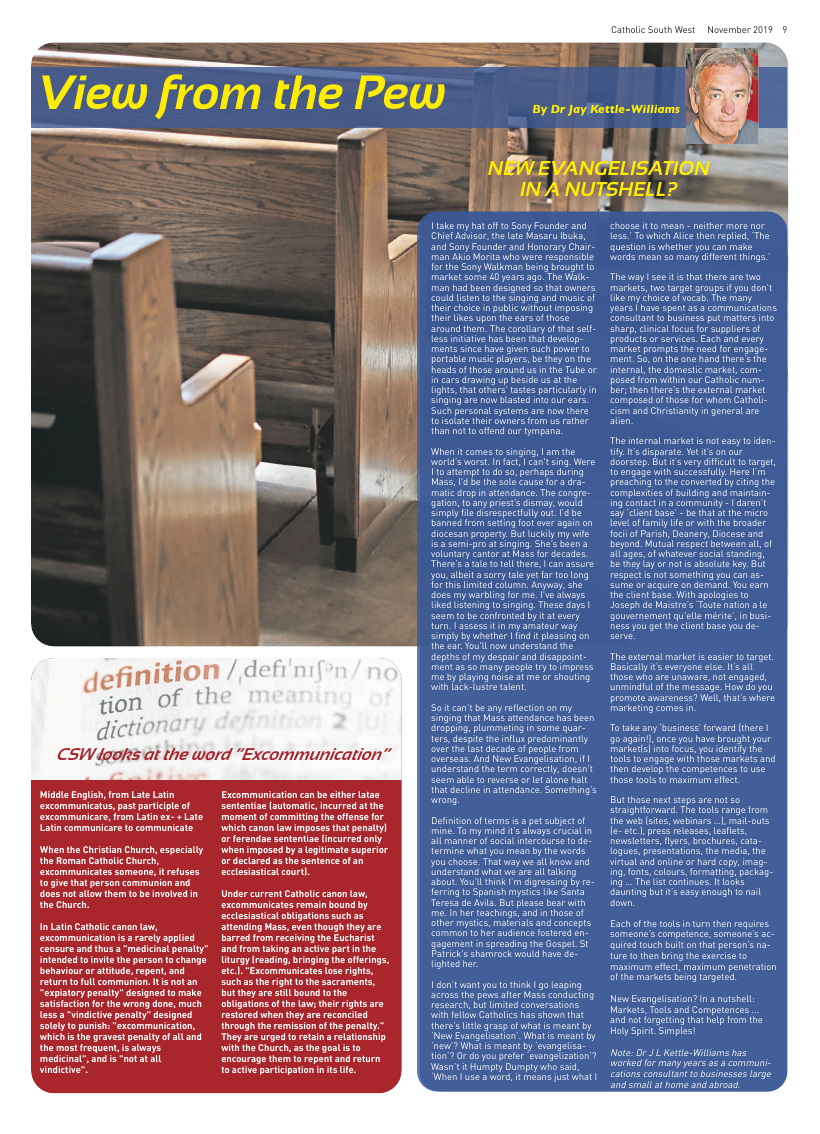 Nov 2019 edition of the Catholic South West - Page 