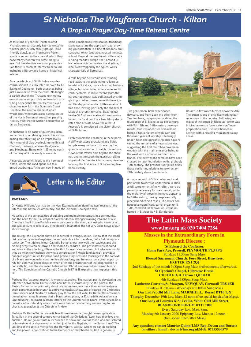 Dec 2019 edition of the Catholic South West - Page 