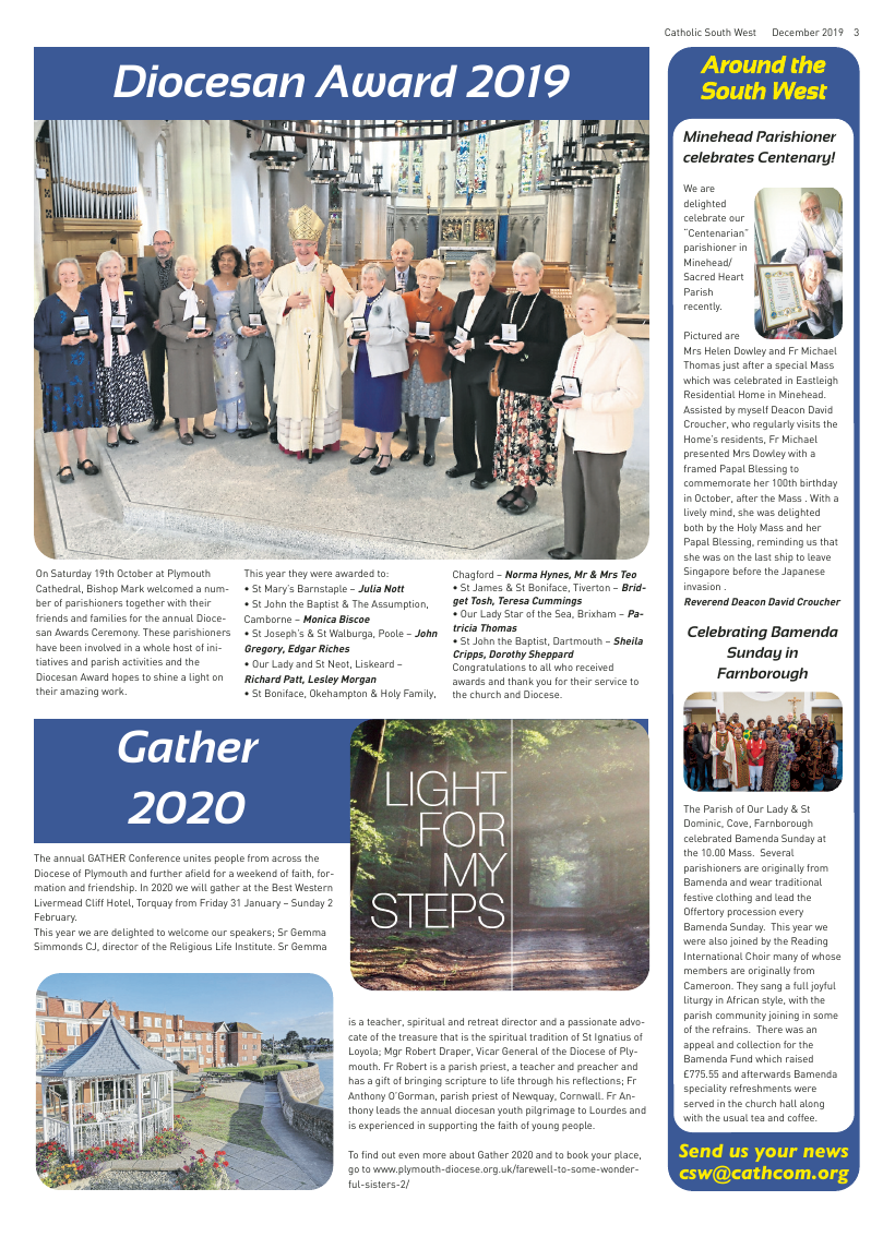 Dec 2019 edition of the Catholic South West - Page 