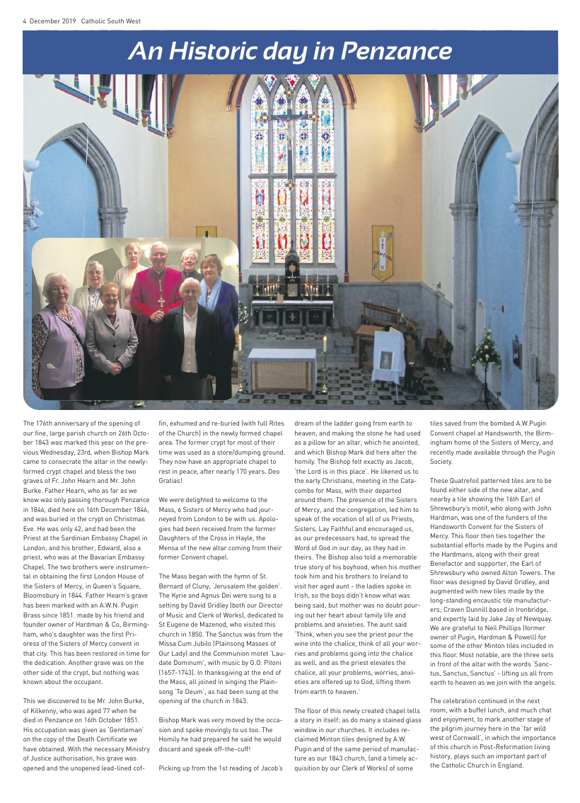 Dec 2019 edition of the Catholic South West - Page 