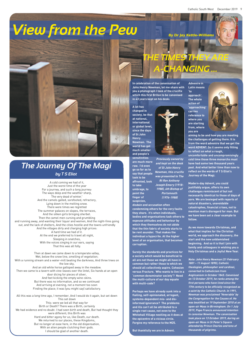 Dec 2019 edition of the Catholic South West - Page 