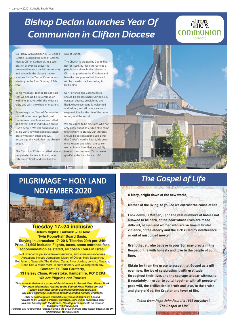 Jan 2020 edition of the Catholic South West