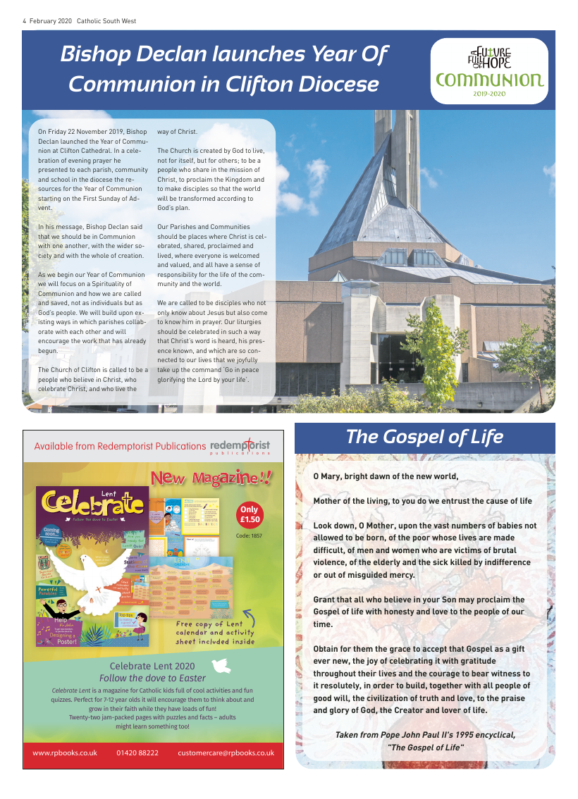 Feb 2020 edition of the Catholic South West
