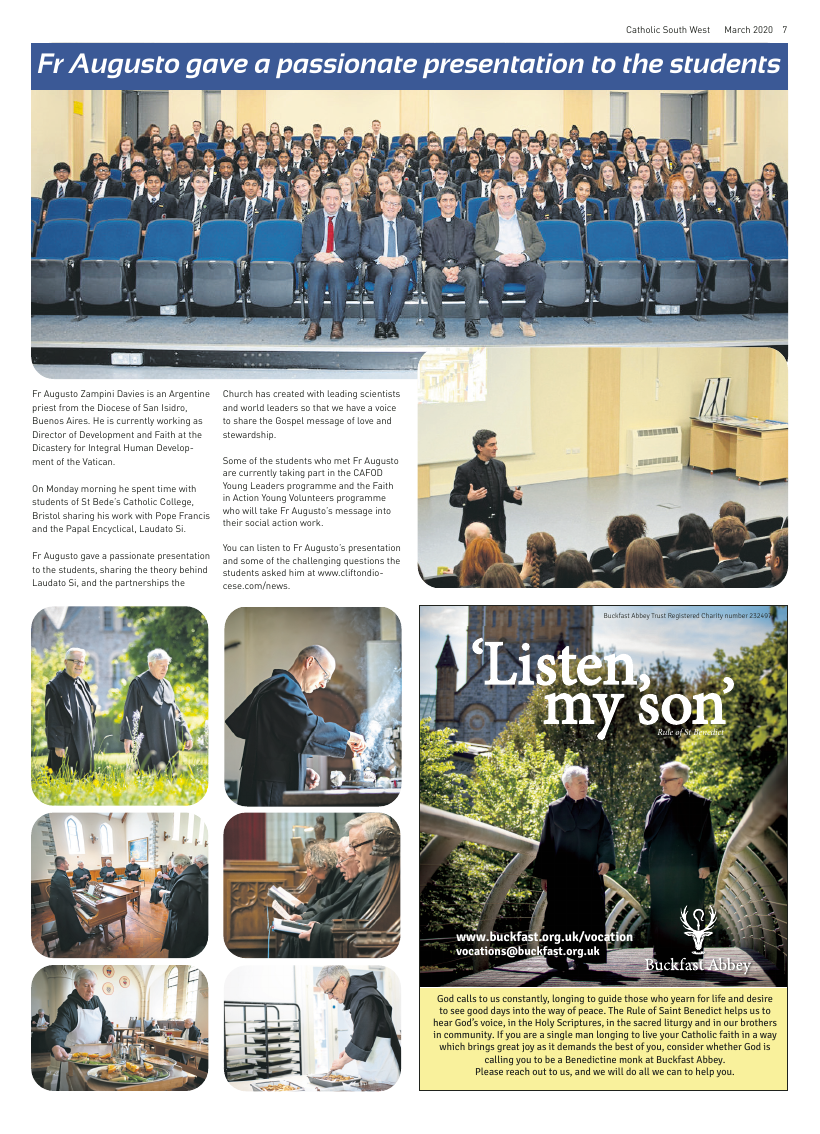 Mar 2020 edition of the Catholic South West Mar 2020 edition of the Catholic South West