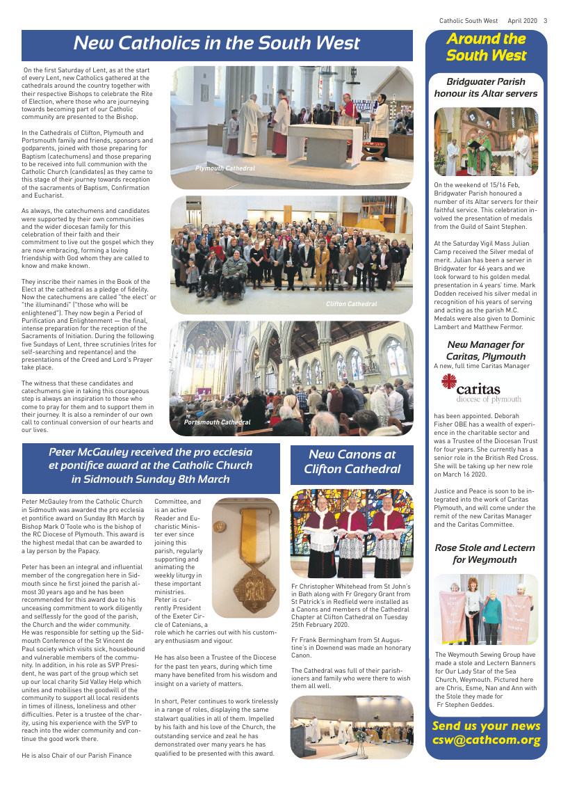 Apr 2020 edition of the Catholic South West