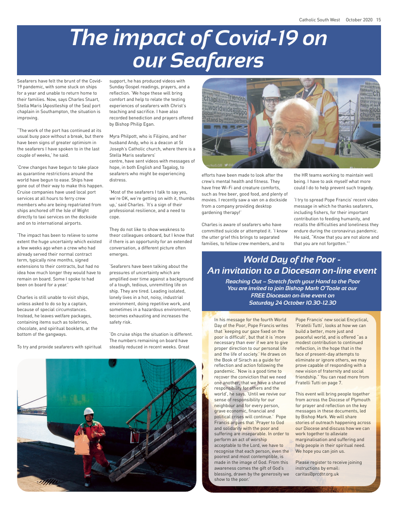 Sept 2020 edition of the Catholic South West Sept 2020 edition of the Catholic South West