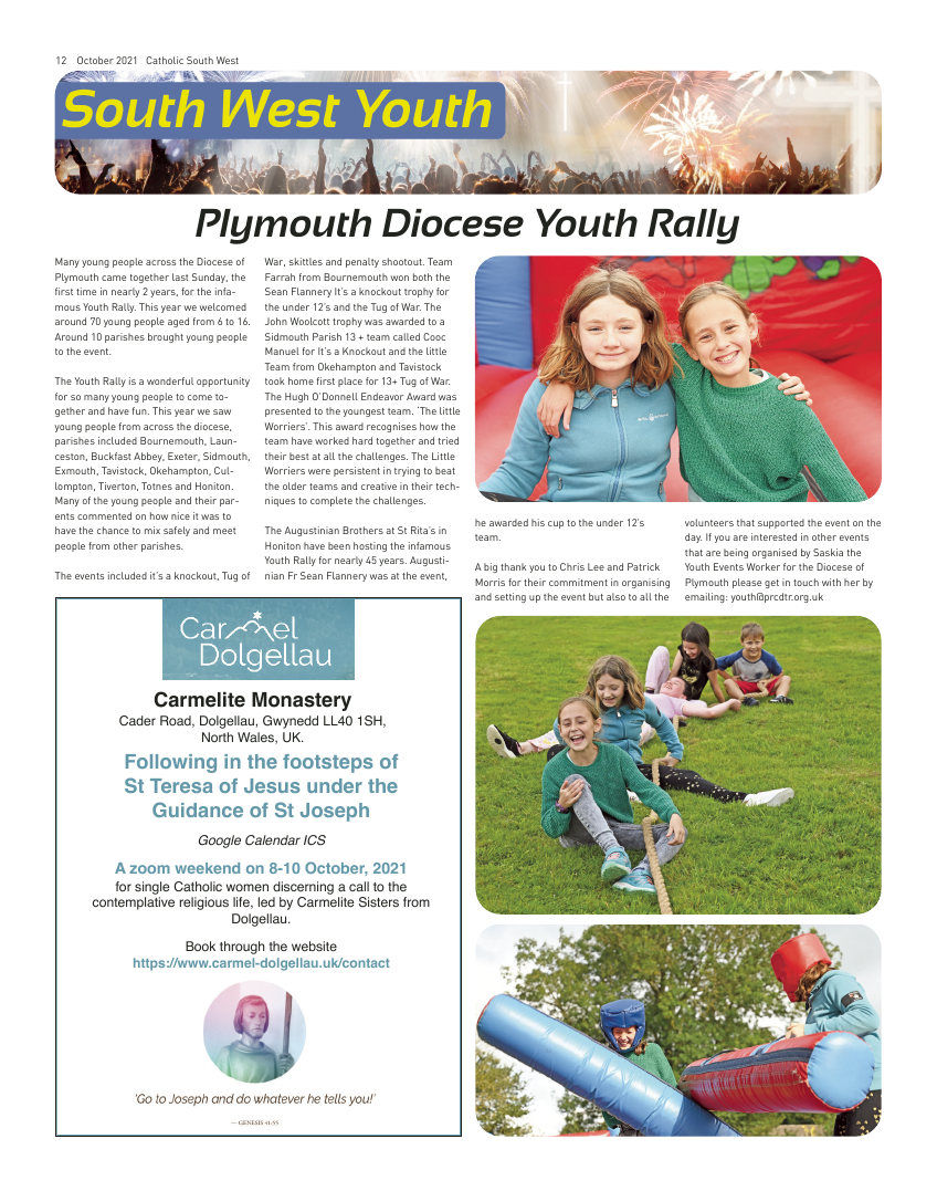 Oct 2021 edition of the Catholic South West Oct 2021 edition of the Catholic South West