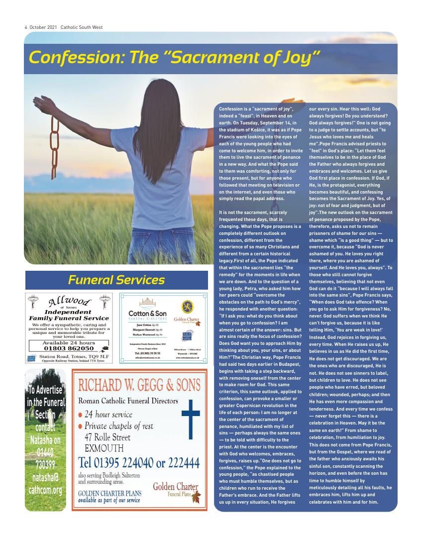 Oct 2021 edition of the Catholic South West Oct 2021 edition of the Catholic South West