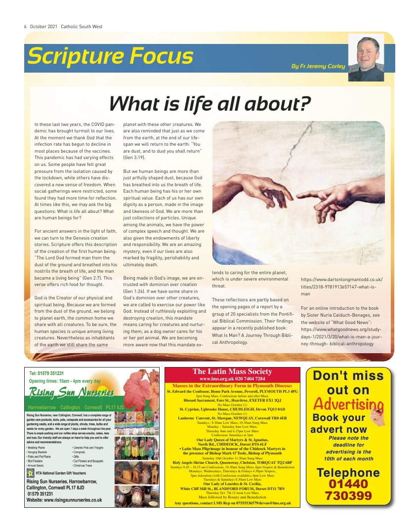 Oct 2021 edition of the Catholic South West Oct 2021 edition of the Catholic South West