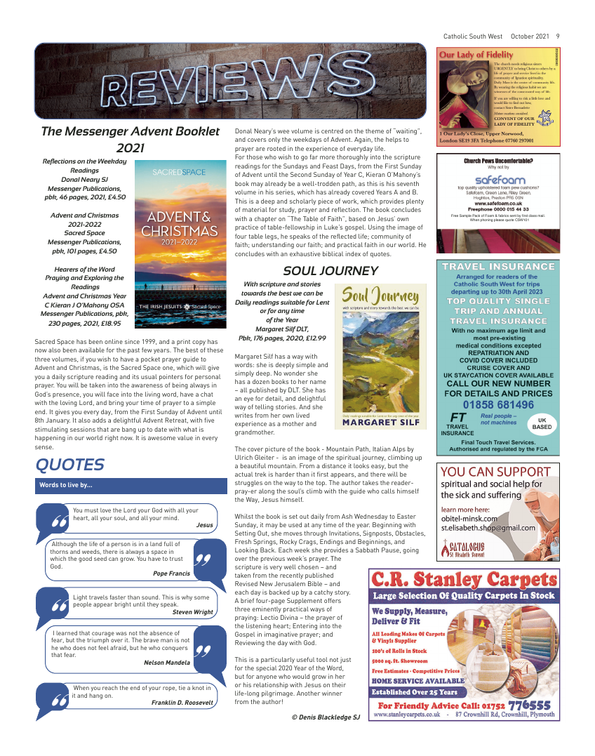 Oct 2021 edition of the Catholic South West Oct 2021 edition of the Catholic South West