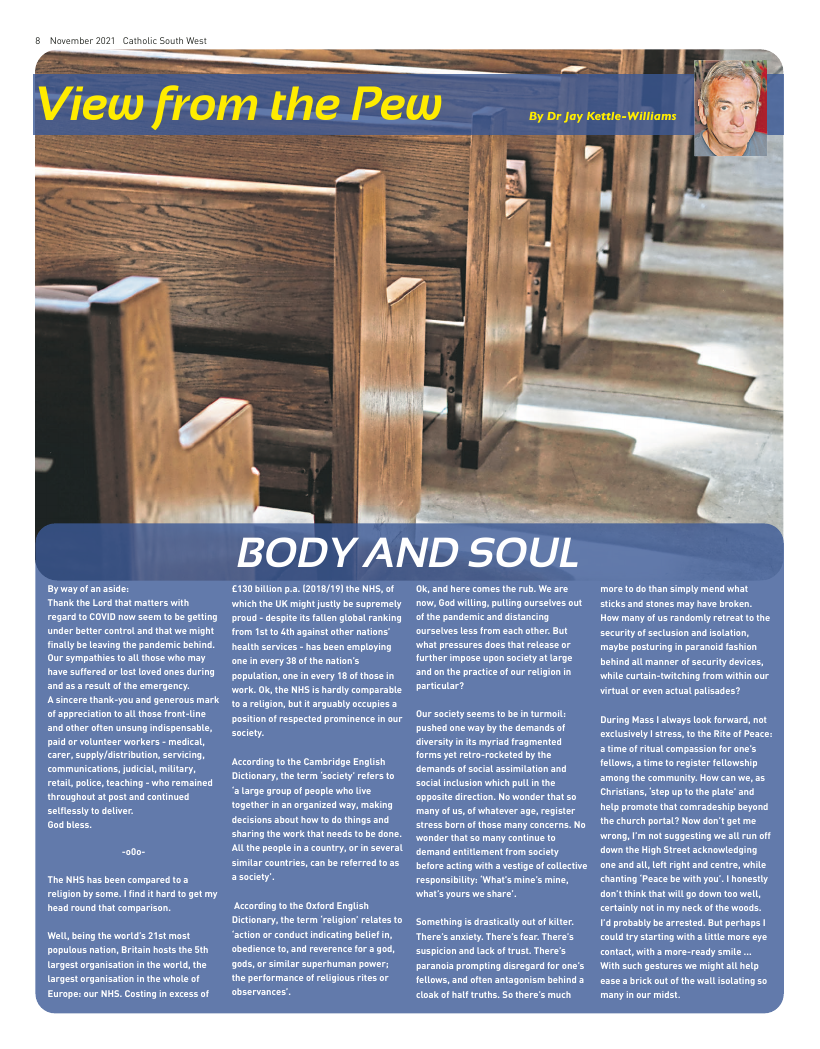 Nov 2021 edition of the Catholic South West