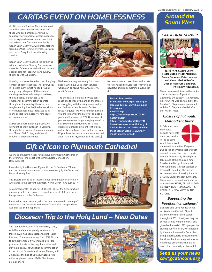 Feb 2022 edition of the Catholic South West