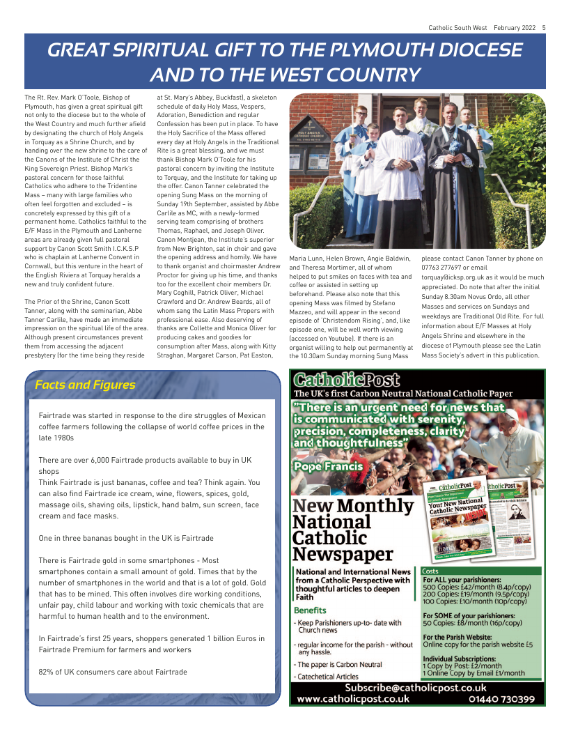 Feb 2022 edition of the Catholic South West