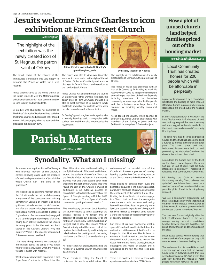 Mar 2022 edition of the Catholic South West