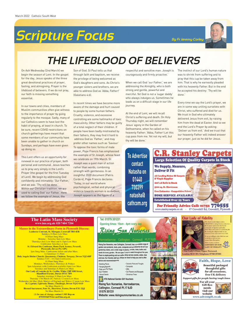 Mar 2022 edition of the Catholic South West