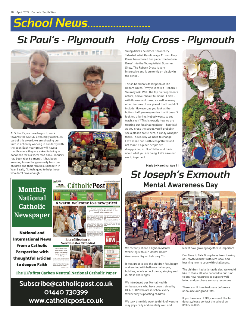 Apr 2022 edition of the Catholic South West