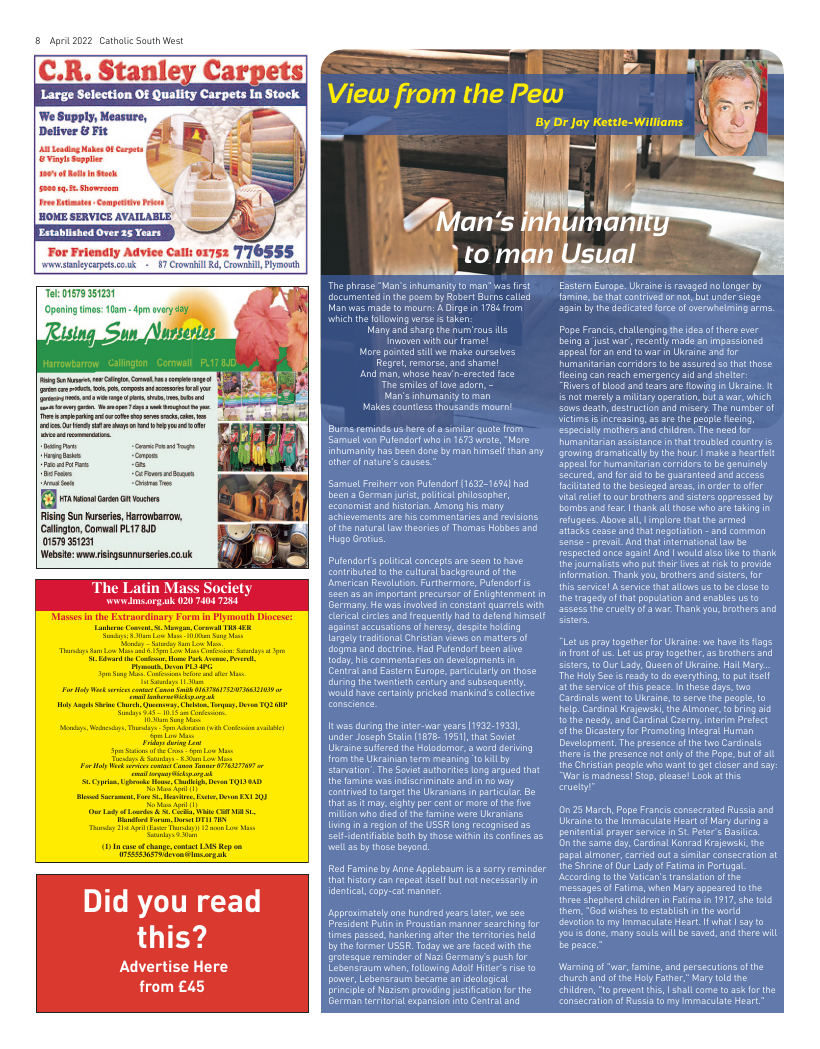 Apr 2022 edition of the Catholic South West