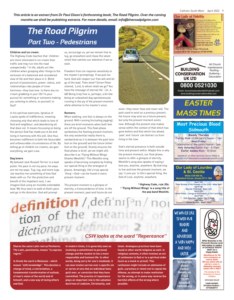 Apr 2022 edition of the Catholic South West
