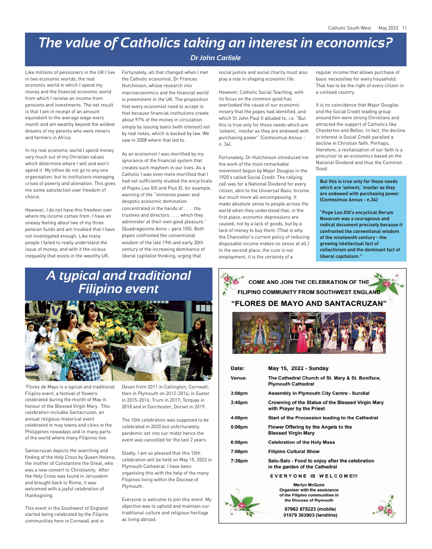 May 2022 edition of the Catholic South West