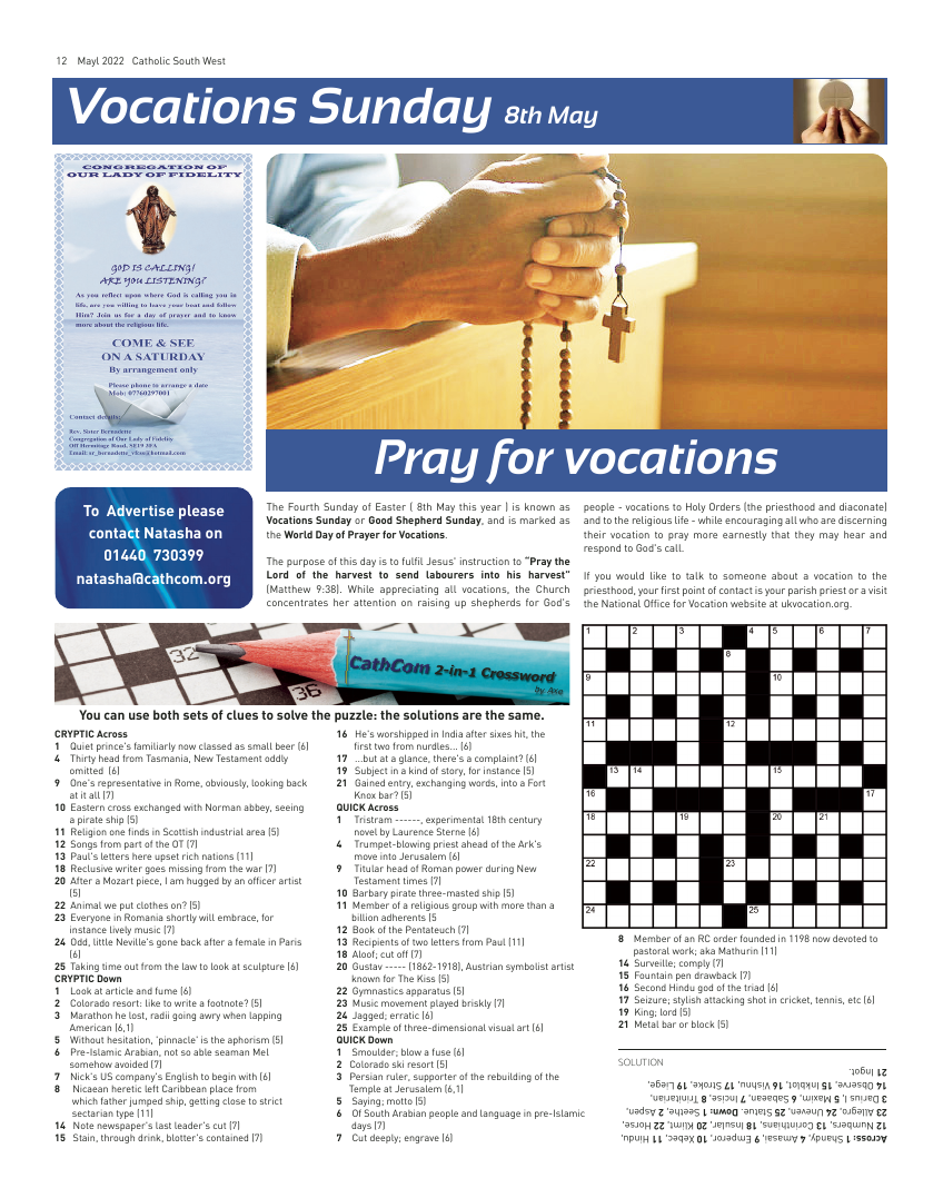 May 2022 edition of the Catholic South West