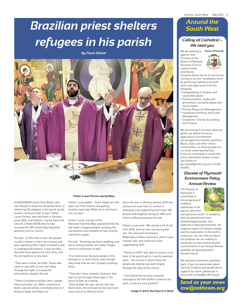 May 2022 edition of the Catholic South West