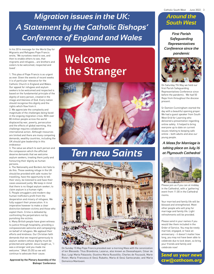 Jun 2022 edition of the Catholic South West