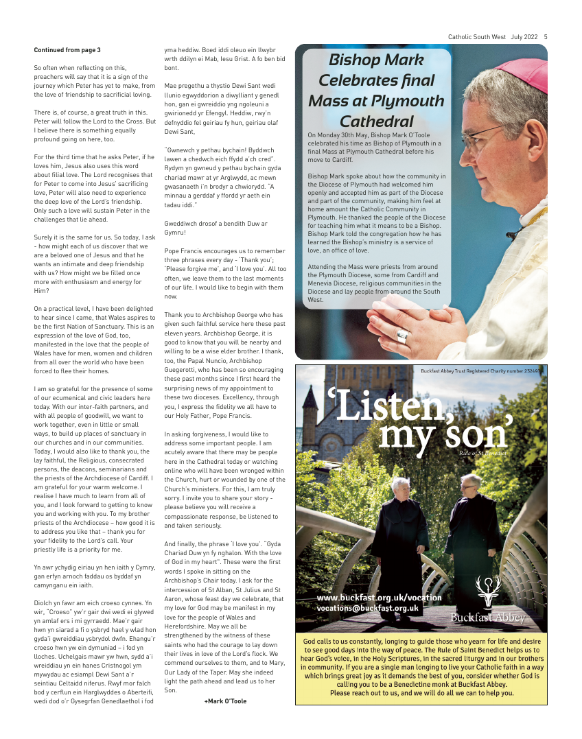 Jul 2022 edition of the Catholic South West