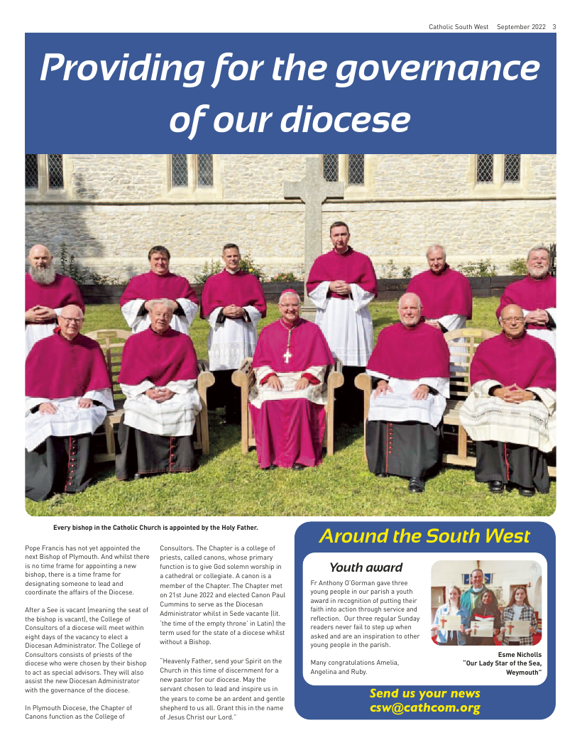 Sept 2022 edition of the Catholic South West