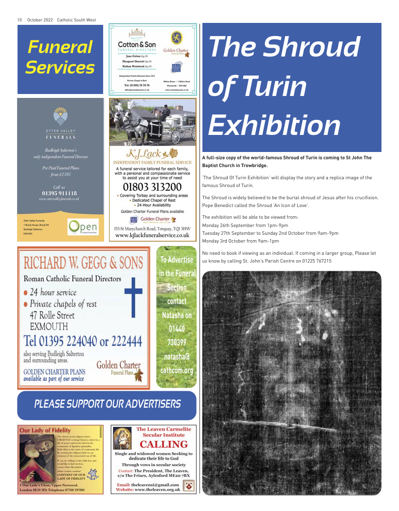 Nov 2022 edition of the Catholic South West Nov 2022 edition of the Catholic South West