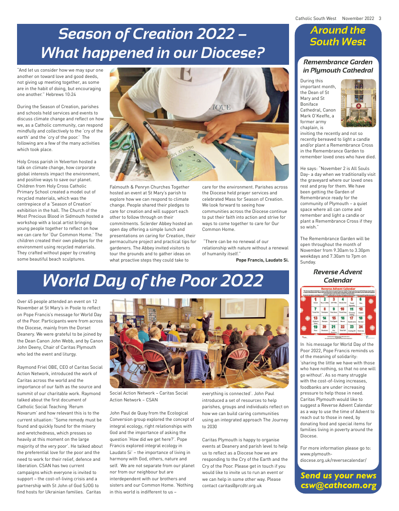 Nov 2022 edition of the Catholic South West