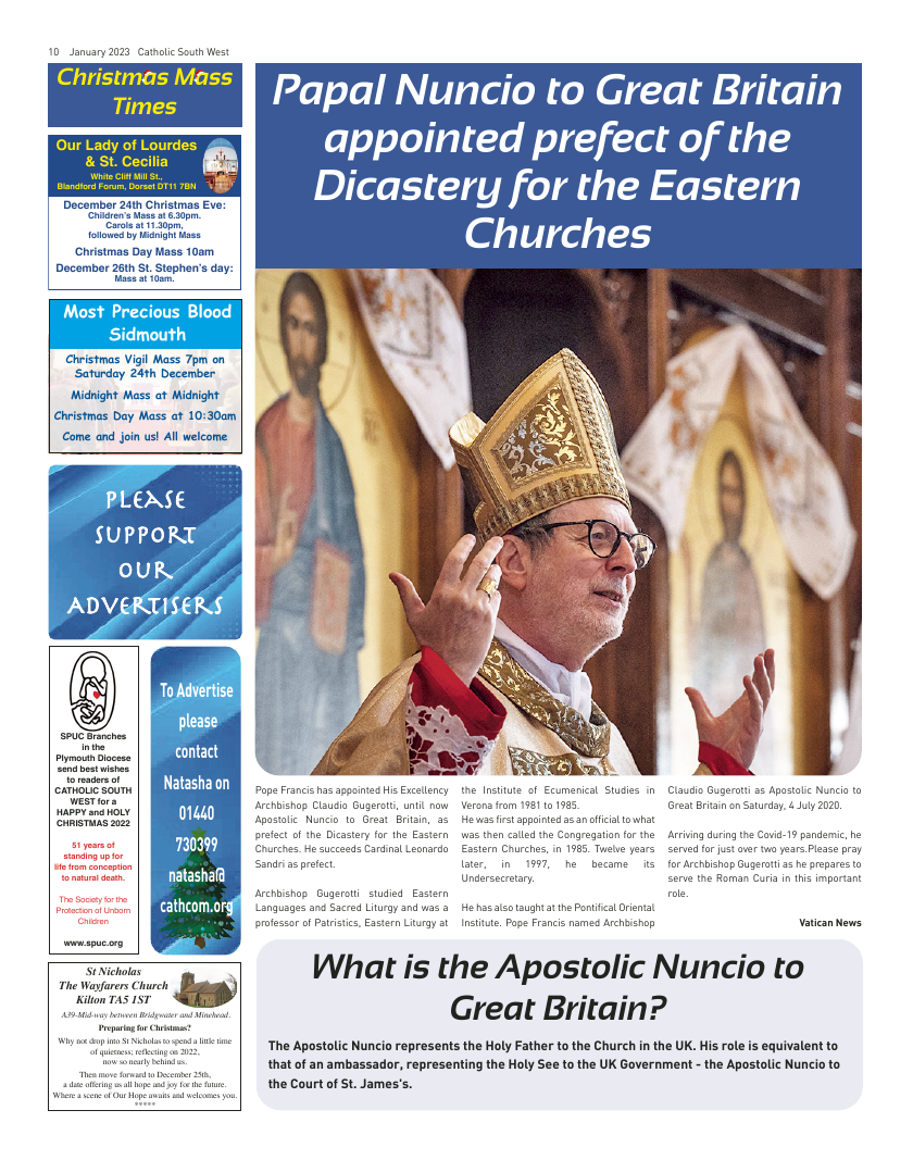 Dec 2022 edition of the Catholic South West