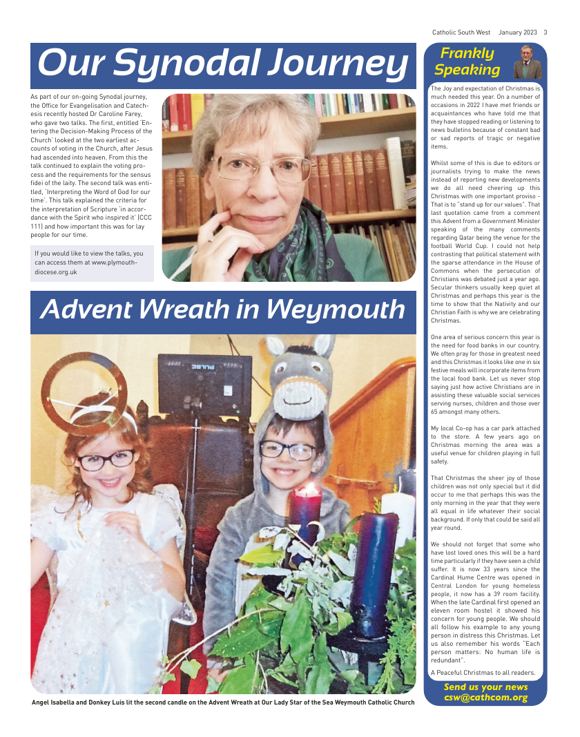 Dec 2022 edition of the Catholic South West