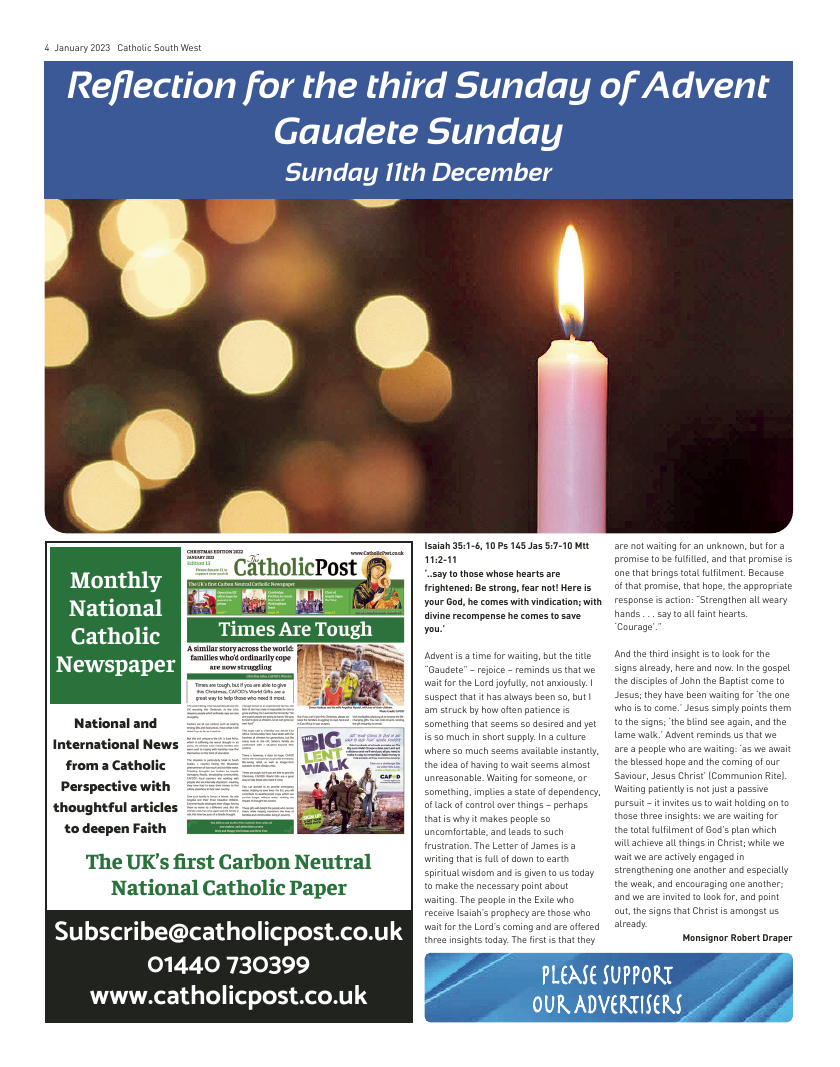 Dec 2022 edition of the Catholic South West
