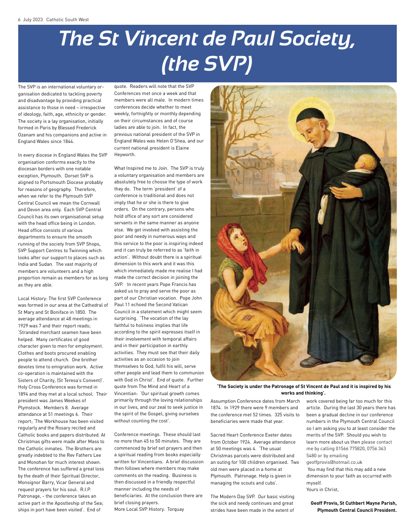 Jul 2023 edition of the Catholic South West