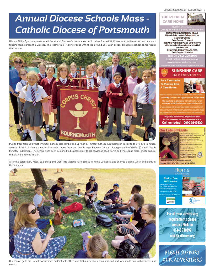 Aug 2023 edition of the Catholic South West