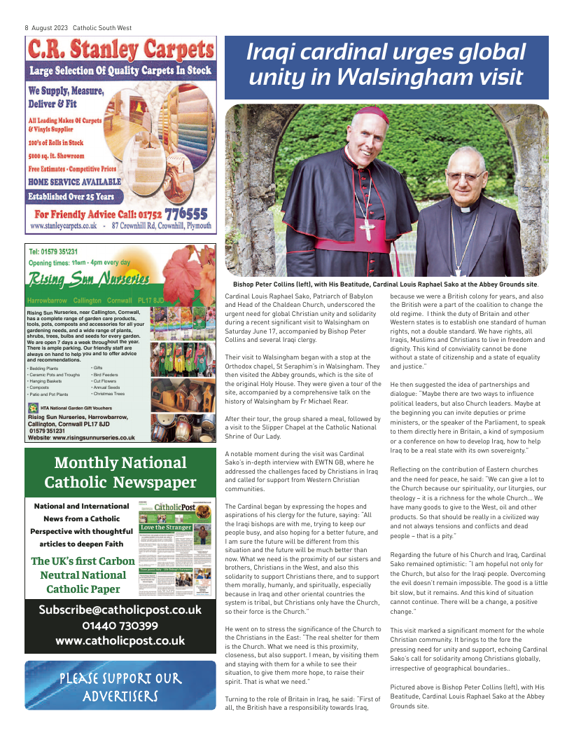 Aug 2023 edition of the Catholic South West