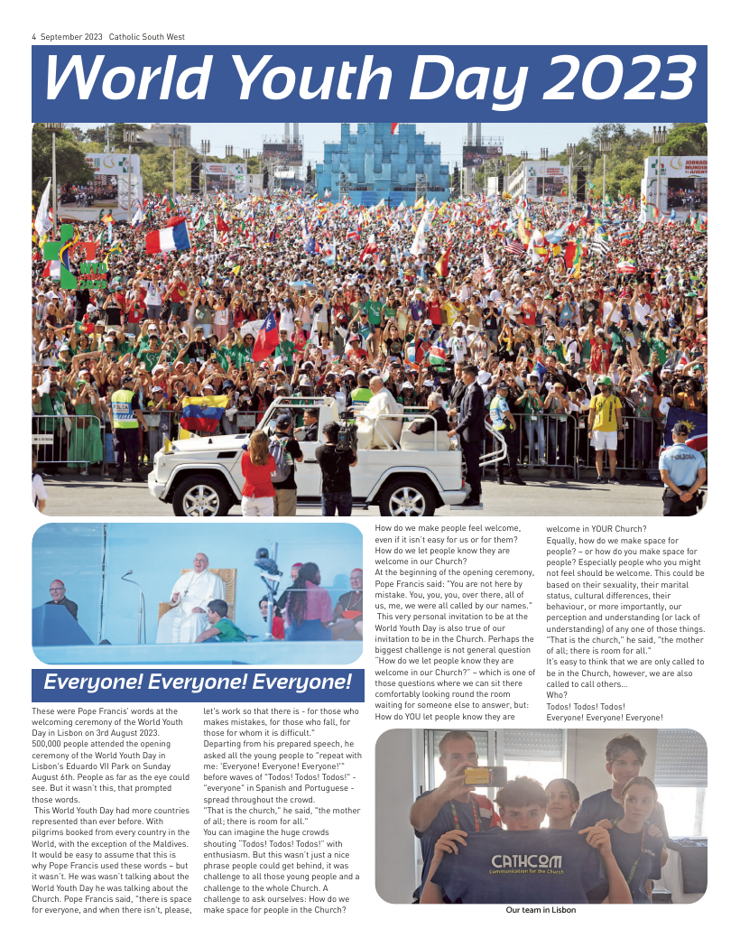 Sept 2023 edition of the Catholic South West