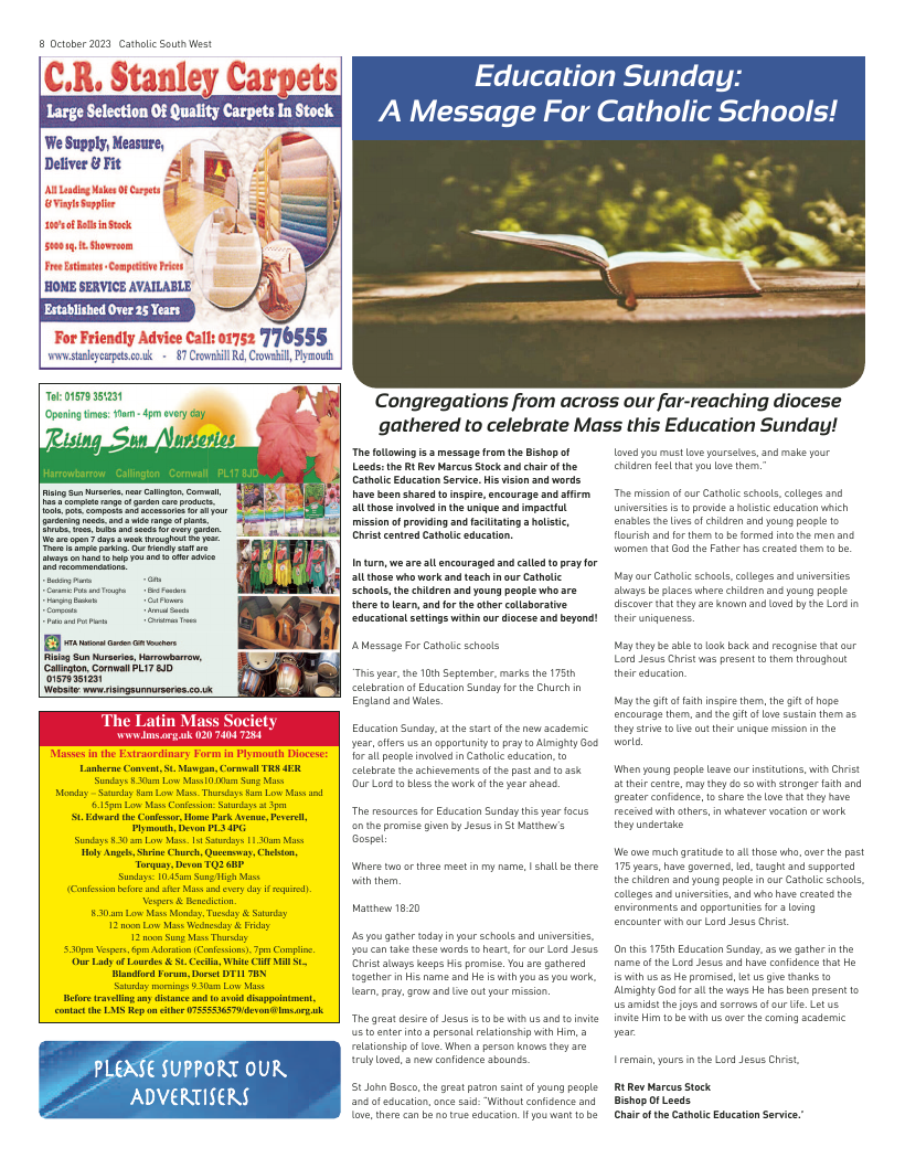 Oct 2023 edition of the Catholic South West