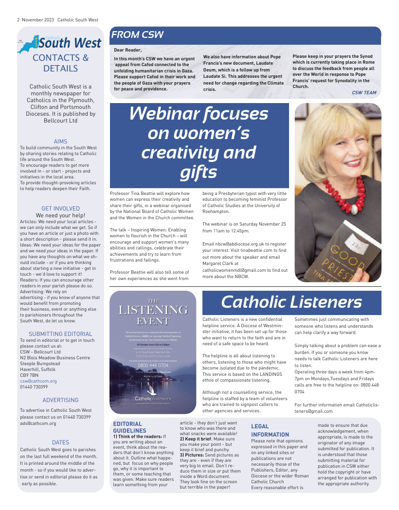 Nov 2023 edition of the Catholic South West