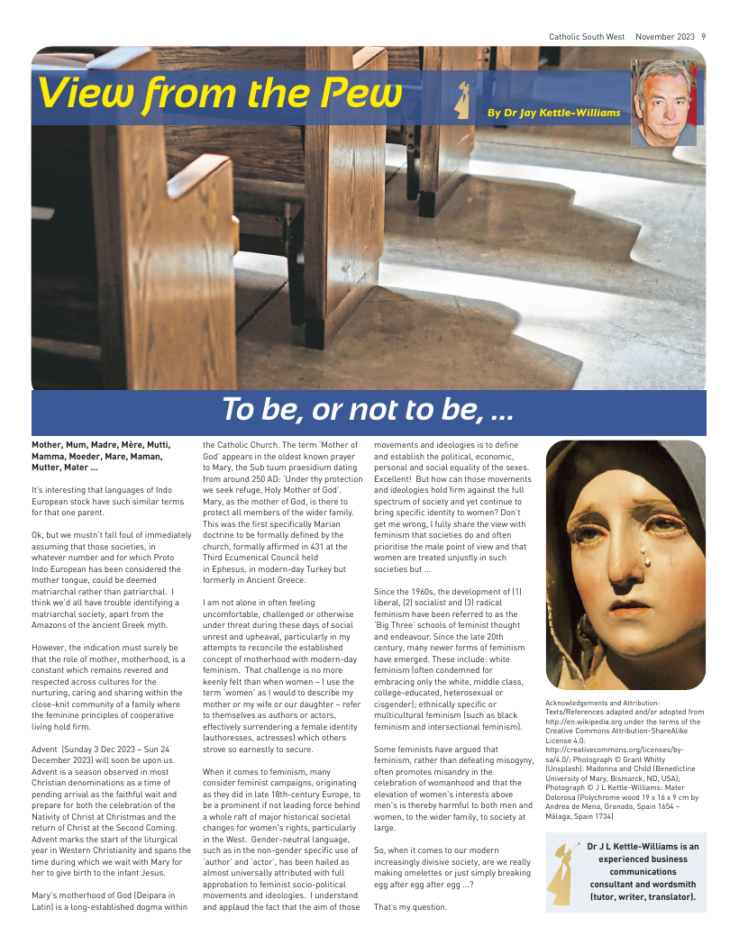 Nov 2023 edition of the Catholic South West