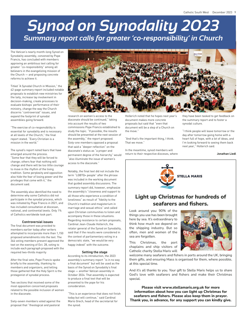 Dec 2023 edition of the Catholic South West