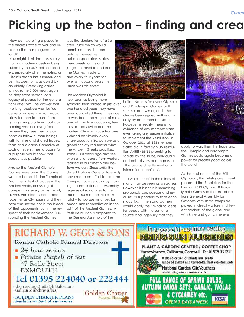 Jul/Aug 2012 edition of the Catholic South West