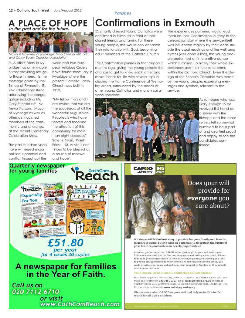 Jul/Aug 2012 edition of the Catholic South West