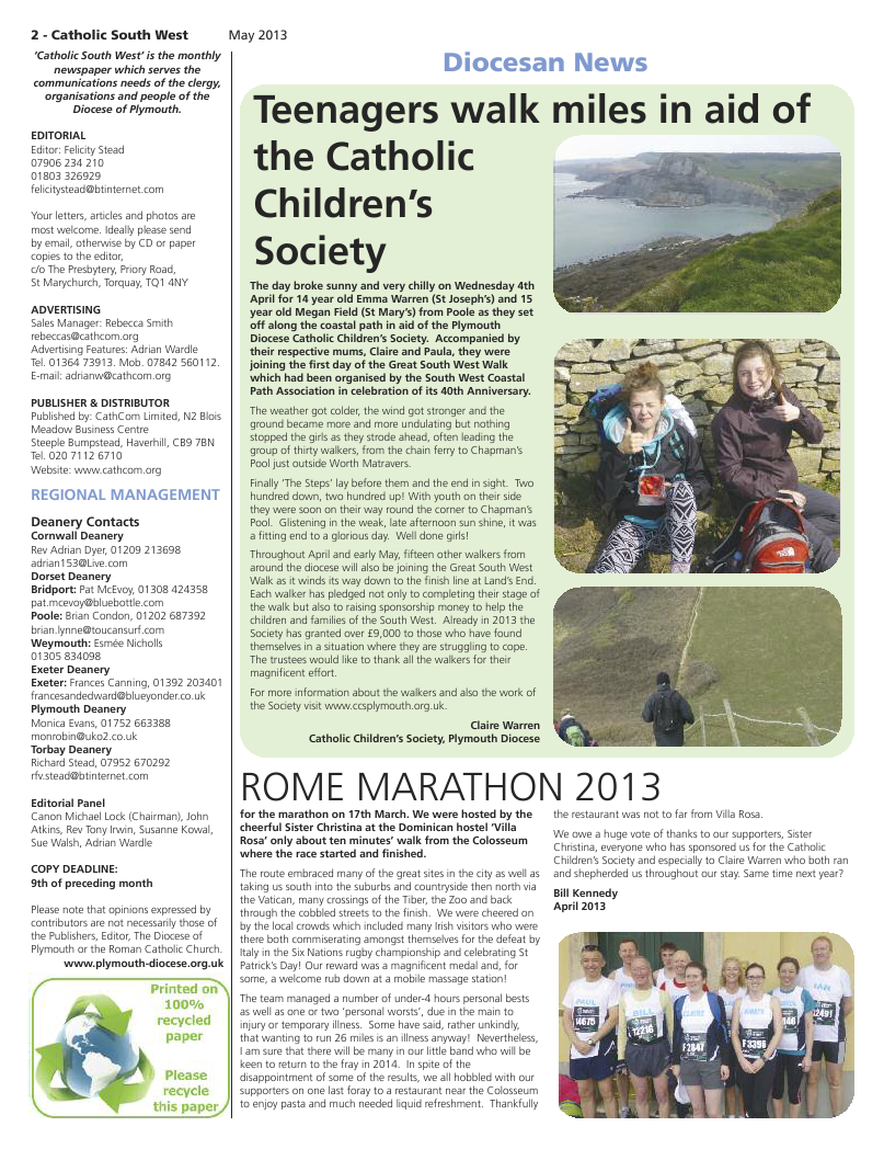 May 2013 edition of the Catholic South West